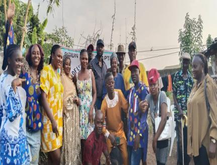 Ogun State Chapter members gathered outdoors under an OLICON banner